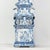 Pair of Vintage Dutch Style Blue and White Hand Painted Pagoda Metal Table Lamps With Cherub and Floral Motif For Sale - Image 11 of 13