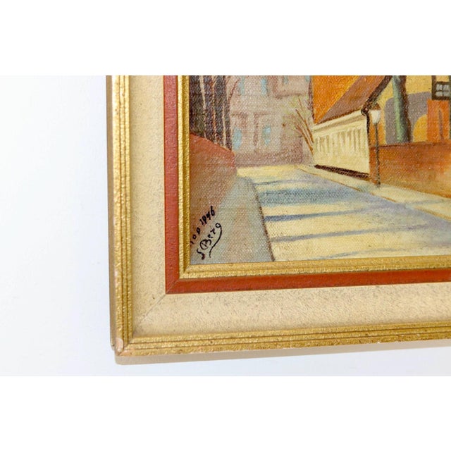 Modern Sven Bertil Berg, Street, 1946, Oil on Canvas, Framed For Sale - Image 3 of 11