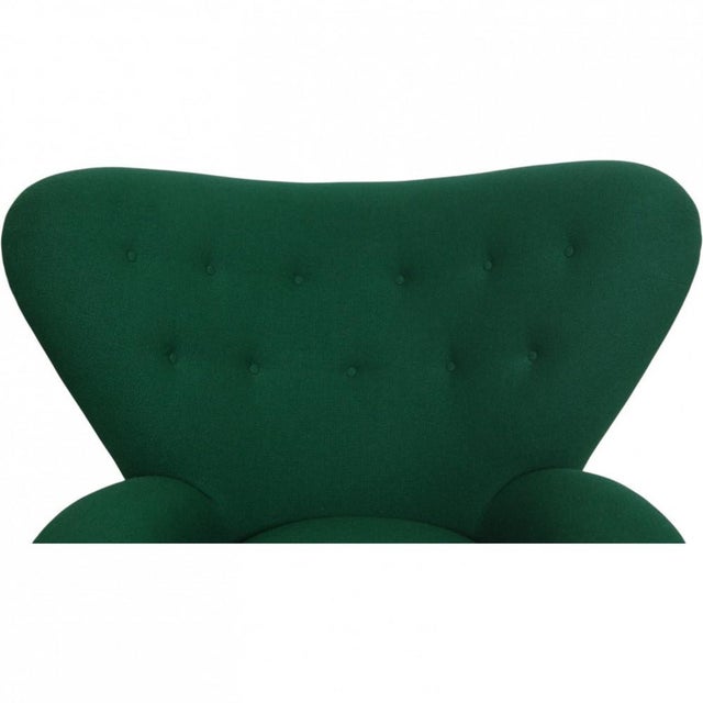 Green Set of The Tired Man Lounge Chair with Ottoman in Green Hallingdal Fabric by Fleming Lassen For Sale - Image 8 of 18