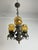 Metal Mid-Century Brutalist Iron and Glass Chandelier, 1960s For Sale - Image 7 of 15