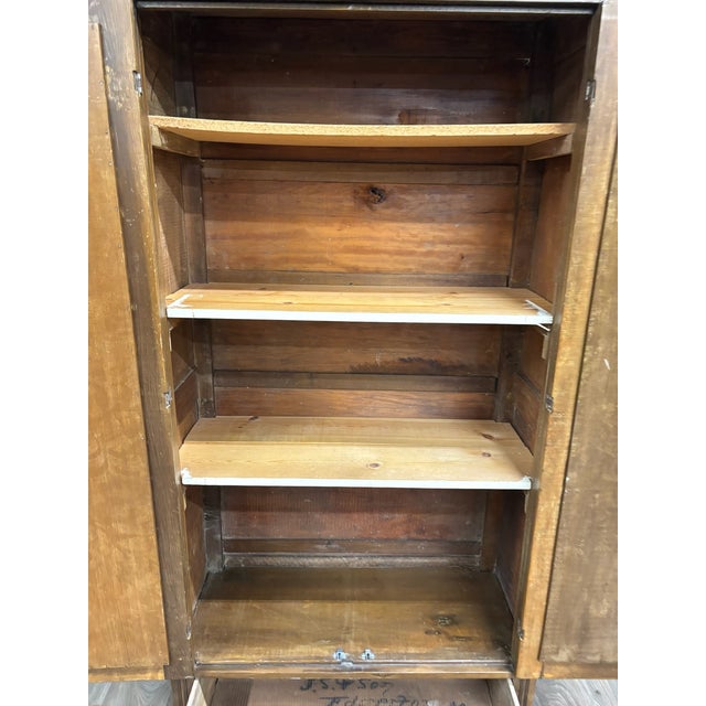 Antique Victorian Eastlake Aesthetic Movement Wardrobe Armoire Hall Cupboard For Sale - Image 9 of 15