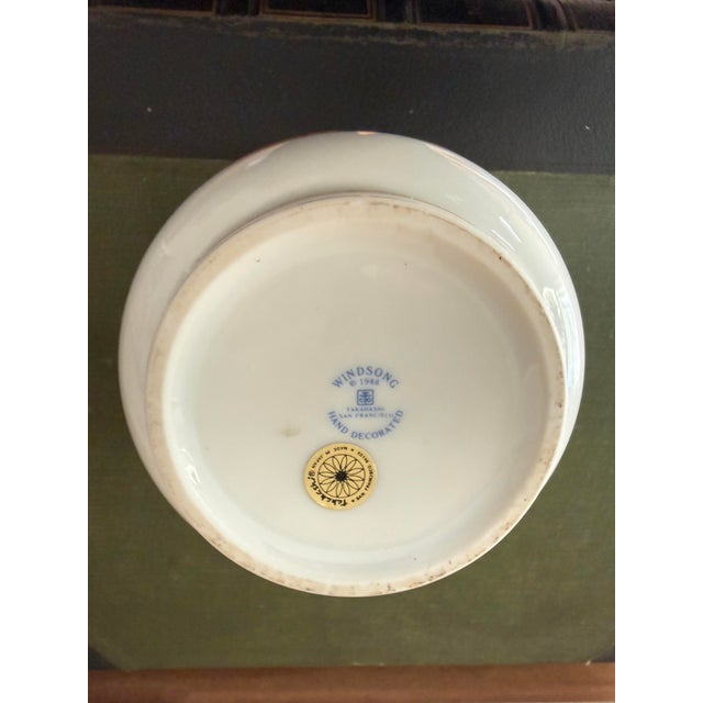 Ceramic Vintage Windsor Takahashi Hand Decorated Cachepot Planter San Francisco Japan For Sale - Image 7 of 8