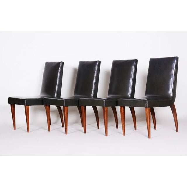 Vintage Art Deco Chairs by Jindřich Halabala for Up Závody, 1930s, Set of 4 For Sale - Image 6 of 8