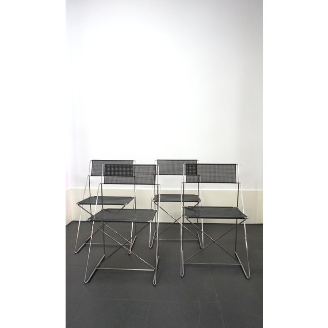 Nuova X-Line Stackable Chairs by Niels Jørgen Haugesen for Magis, 1970s, Set of 4 For Sale - Image 6 of 14