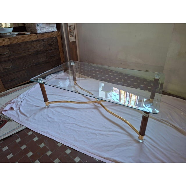 Vintage Glass Coffee Table, 1980s For Sale - Image 10 of 11