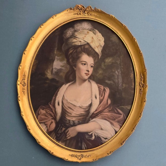 Sir Joshua Reynolds & George Romney, Lady Hamilton & Lady Somerset, 1700s, Lithographs, Set of 2 For Sale - Image 3 of 18