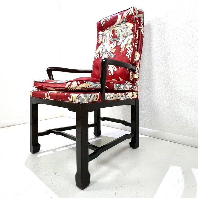 Chinoiserie Set of 8 1970s Mario Buatta for Widdicomb Dining Chairs For Sale - Image 3 of 17