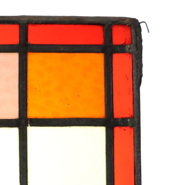 Art Deco Amsterdam School Stained Glass Window, 1930s For Sale - Image 13 of 16