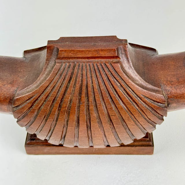 1960s Vintage Double Candle Shell Design Hand Carved Wood Candelabra ...
