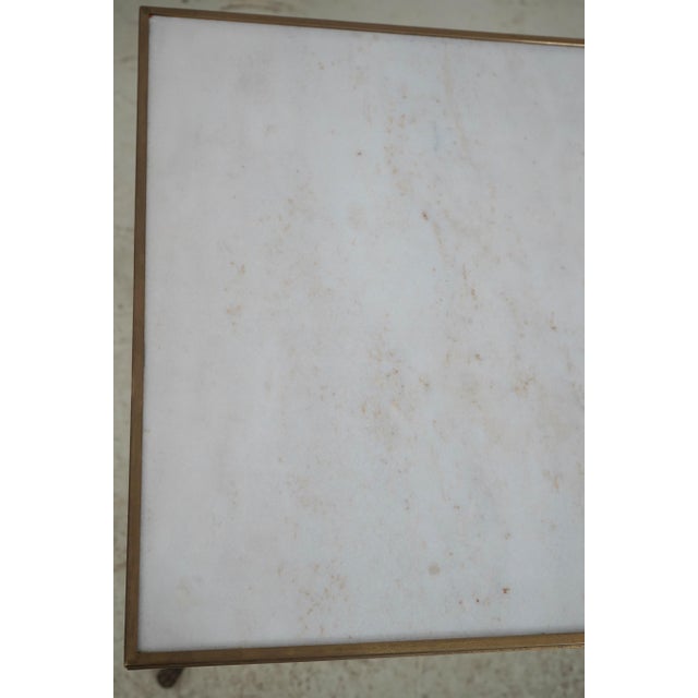 Regency Style Marble Top Brass Base Occasional Table For Sale - Image 9 of 13