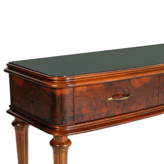 Art Deco Console in Walnut Root by Paolo Buffa for Permanente Mobili Cantù, 1940s For Sale - Image 6 of 8