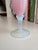 Mid-Century Modern Vintage Pink Opaline Glass Bud Vase With Opalescent Twisted Stem, Found in Paris For Sale - Image 3 of 4