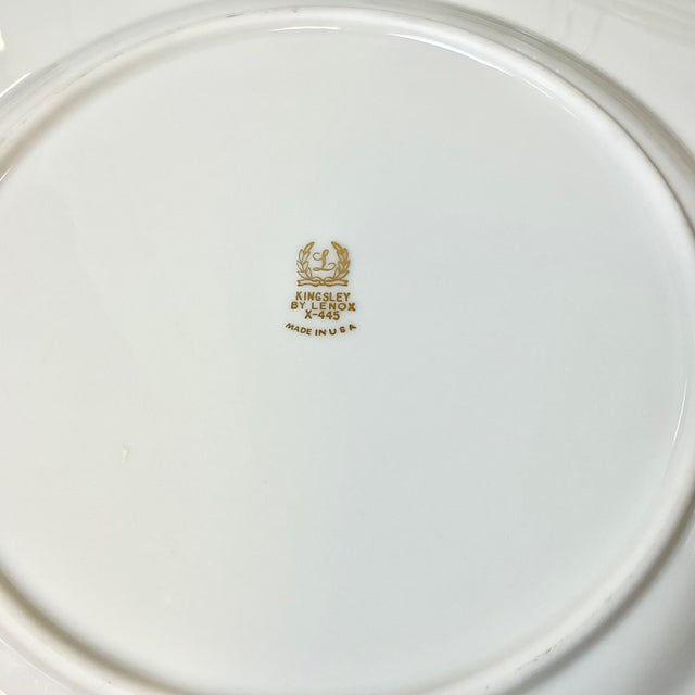 Ceramic 1970s Vintage Hollywood Regency Art Nouveau Lenox Kingsley China Dinnerware - (8) 5 Pc Place Settings - 40 pcs For Sale - Image 7 of 17