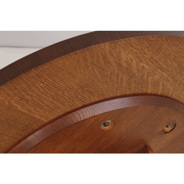 Stickley Round Mission Oak High Top Pub Table For Sale - Image 14 of 15