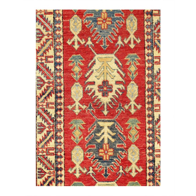 Original Kazak Rug.Handmade Hand-knotted,Very Practical for High Traffic,Hand-Spun Lamb's Wool on a Cotton Foundation...