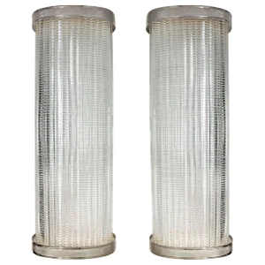 Overscale Laudarte Srl Murano Glass Sconces With Nickel Finish