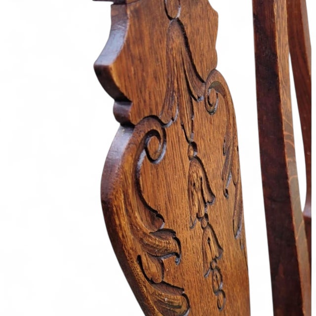 Antique English Carved Mahogany Dining Chairs, 1880s, Set of 4 For Sale - Image 5 of 13