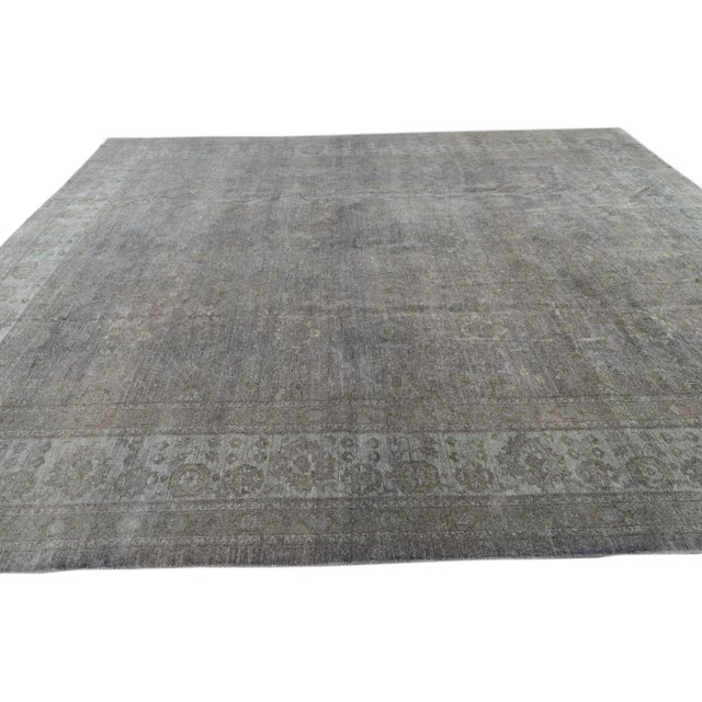 Textile Contemporary Gray Overdyed Wool Room-Size Rug. For Sale - Image 7 of 12