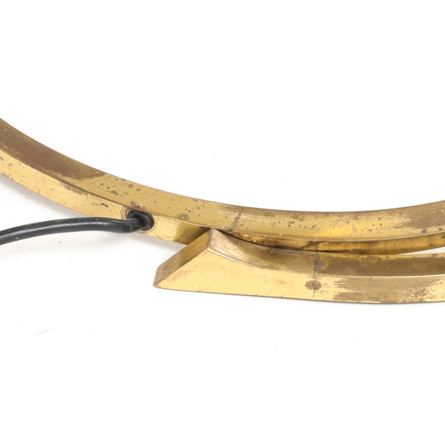 Brass 1970s Italian Rabarbaro Brass Leaf Floor Lamp, Bottega Gadda For Sale - Image 8 of 10