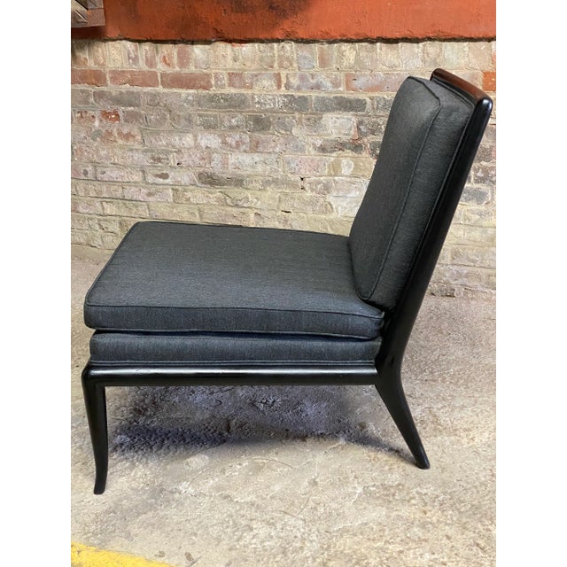 T.H. Robsjohn Gibbings T. H. Robsjohn Gibbings for Widdicomb Upholstered Slipper Chair For Sale - Image 4 of 13