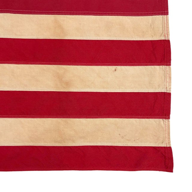 American Vintage Cotton Embroidered American Flag For Sale - Image 3 of 5