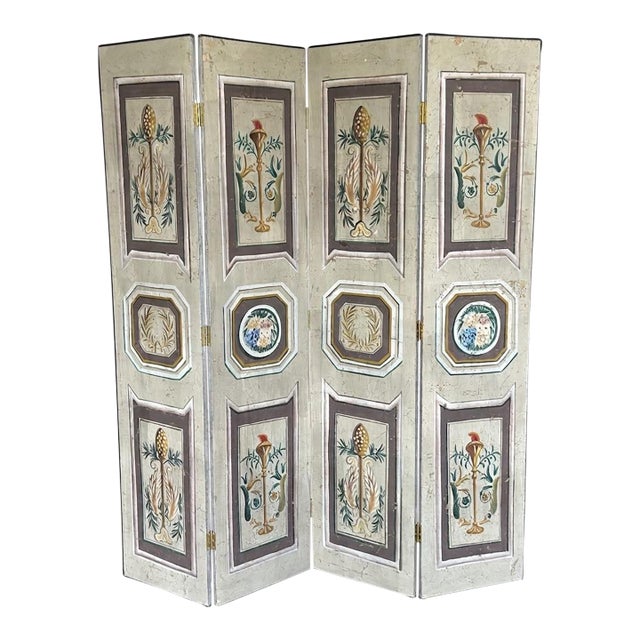 Mid 20th Century Continental Trompe L’Oeil Louis XVI Screen / Room Divider For Sale
