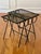Mid 20th Century Mid 20th Century Black Wrought Iron Tables Atrributed to Salterini - Set of 2 For Sale - Image 5 of 12