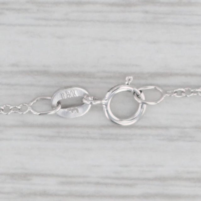 0.47ctw 3-Stone Diamond Journey Pendant Necklace 14k White Gold 18” Cable Chain For Sale In Greensboro - Image 6 of 6