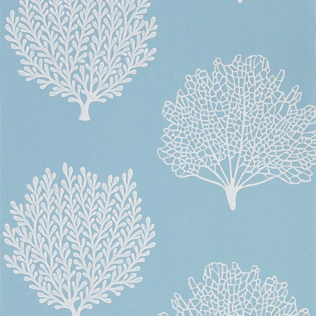 Sanderson Coraline Wallpaper in Marine - a Sample For Sale