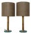 Bamboo and Glass Lampshades, Italy, 1980s, Set of 2 For Sale