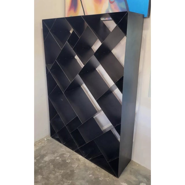 Industrial Industrial Diagonal Bookcase For Sale - Image 3 of 3