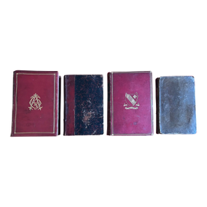 Fine Leather Bindings - Antique Books - 4 Volumes