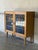 Mid-Century Modern Oak Two-Door Cabinet With Multi-Colored Stained Glass Doors Danish Mid-Century Modern 1970s For Sale - Image 3 of 11