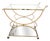 Large Gilded Brass, Glass and Acrylic Glass Bar Cart, 1970s For Sale