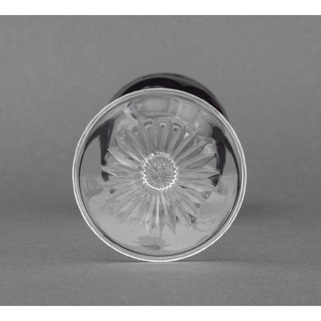 Purple Bohemian Cut-Crystal Wine Glasses, 7 For Sale - Image 8 of 8
