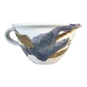 Studio Art Pottery Batter Bowl Stoneware Pitcher