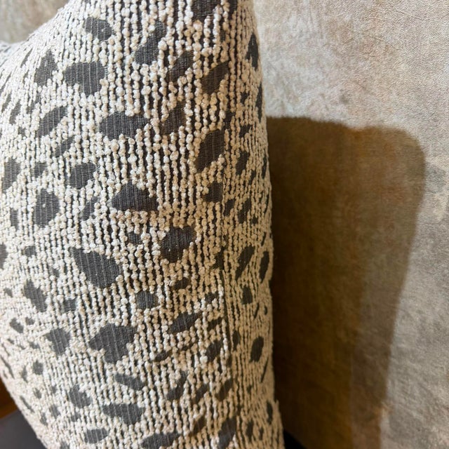 Leopard Spot Woven Cushion Cover For Sale - Image 9 of 11