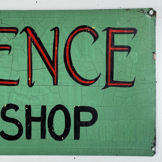 Mid 20th Century Double Sided Metal Trade Advertising Sign, a Beauty Shop & a Dentist For Sale - Image 5 of 8