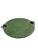 Vintage Bordallo Pinheiro Green Majolica Basketweave Cheese & Cake Platter For Sale In Birmingham - Image 6 of 12