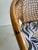 1970s Rattan Chair With Patterned Cushion For Sale - Image 4 of 7