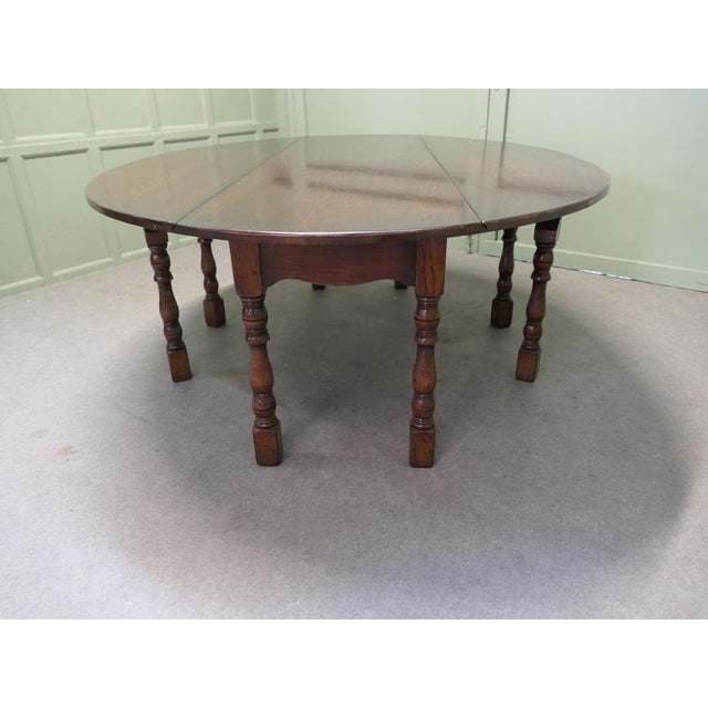 Large Oak Gate Leg or Wake Table This is a very rare and magnificent table, the table is hand made from solid Oak, the...