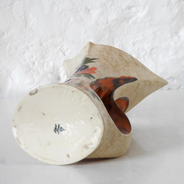 Beige Vintage Ceramic Vase from Tessier, France, 1960s For Sale - Image 8 of 10