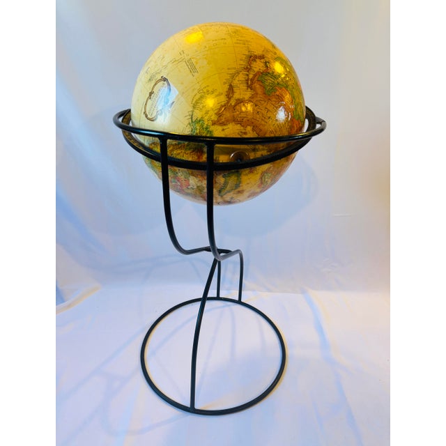 Late 20th Century Modern Iron Replogle Floor Globe in the Style of Paul McCobb For Sale - Image 10 of 12