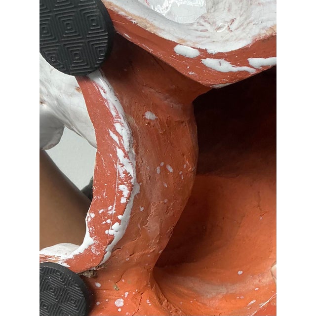 Vintage Regency Italian Glazed Ceramic Bull Dog For Sale In West Palm - Image 6 of 9