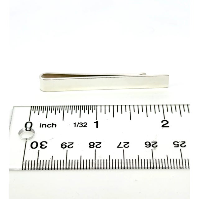 Tiffany and Co. Tiffany & Mens Tie Clip Sterling Silver 6 Grams Estate For Sale - Image 4 of 12