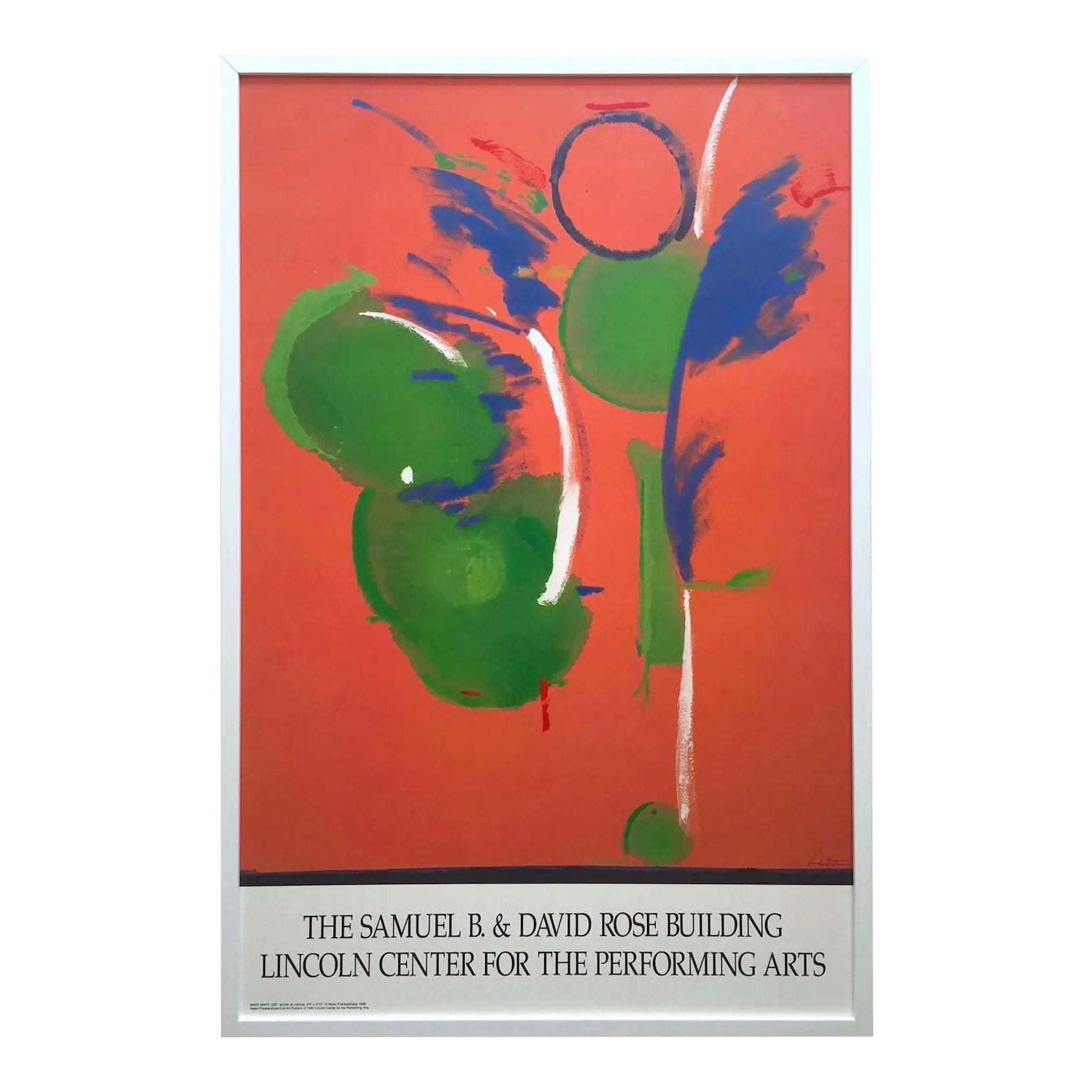 Helen Frankenthaler Vintage 1990 Lmtd Edtn Framed Abstract