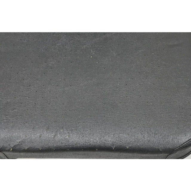 Mid 20th Century Vintage Emeco Corp Art Deco Brushed Aluminum Black Swivel Office Desk Chair For Sale - Image 5 of 12