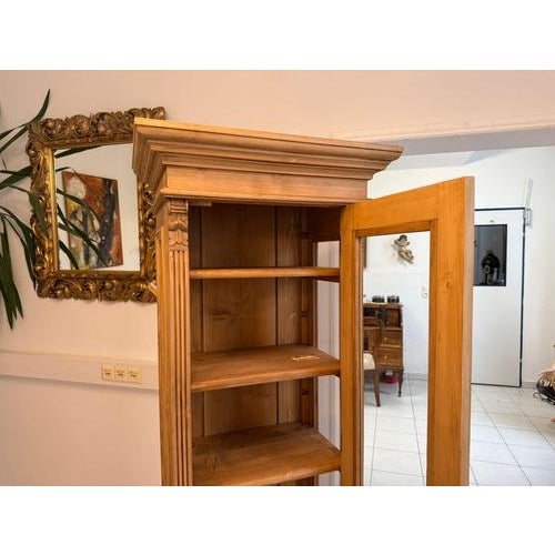 Brown Rustic Farmhouse Display Cabinet in Natural Wood For Sale - Image 8 of 12