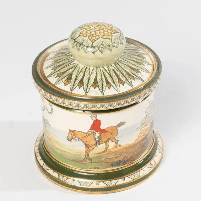English Early 20th Century Royal Doulton Ceramic Humidor For Sale - Image 3 of 12