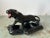 Vintage Ceramic Black Panther on Log Planter For Sale - Image 6 of 11